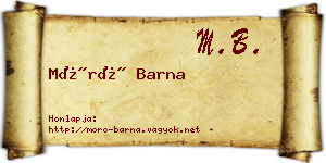 Móró Barna névjegykártya