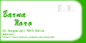 barna moro business card